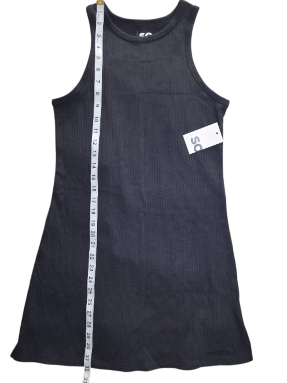 Sonoma Goods For Life Blue Ribbed Mini Tank Dress - Small - Picture 5 of 5